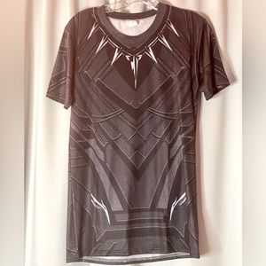T Shirt Marvel Black Panther  Short Sleeve Jersey Wakanda Size M Stretch fit EUC